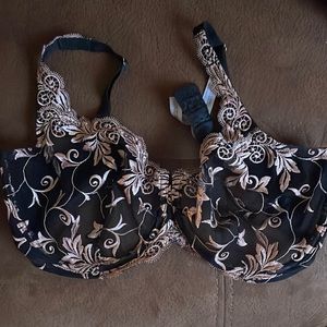 Soma Sensuous Lace Unlined Bra Black & Pink